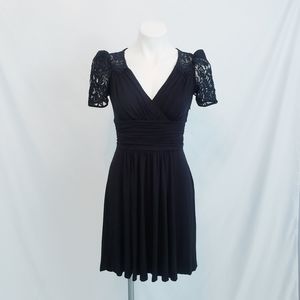 Vintage Y2K Betsey Johnson Collection Black Lace Dress Victorian Size Small